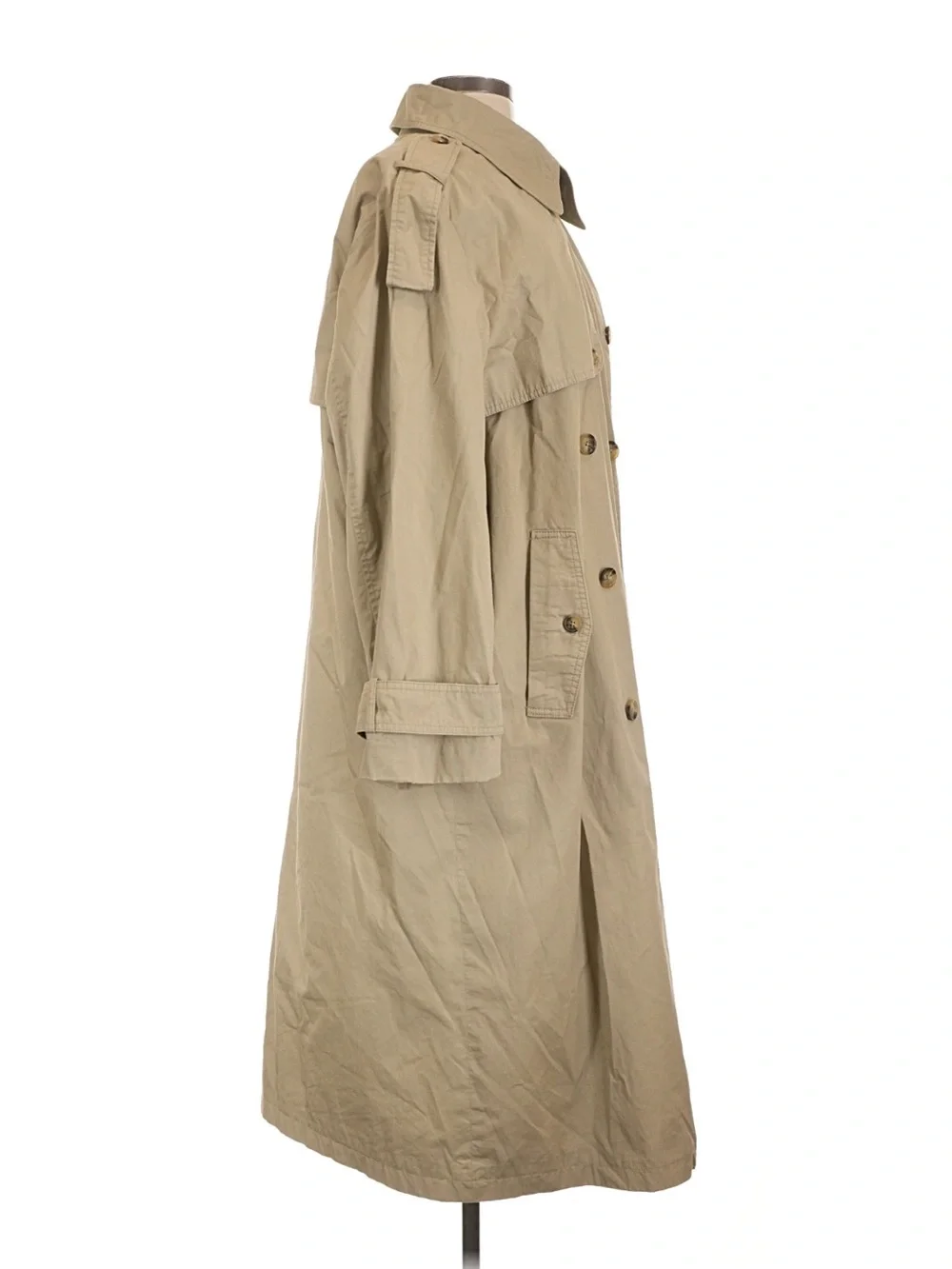 Banana Republic Tan Double-Breasted Trench Coat - Picture 3 of 6